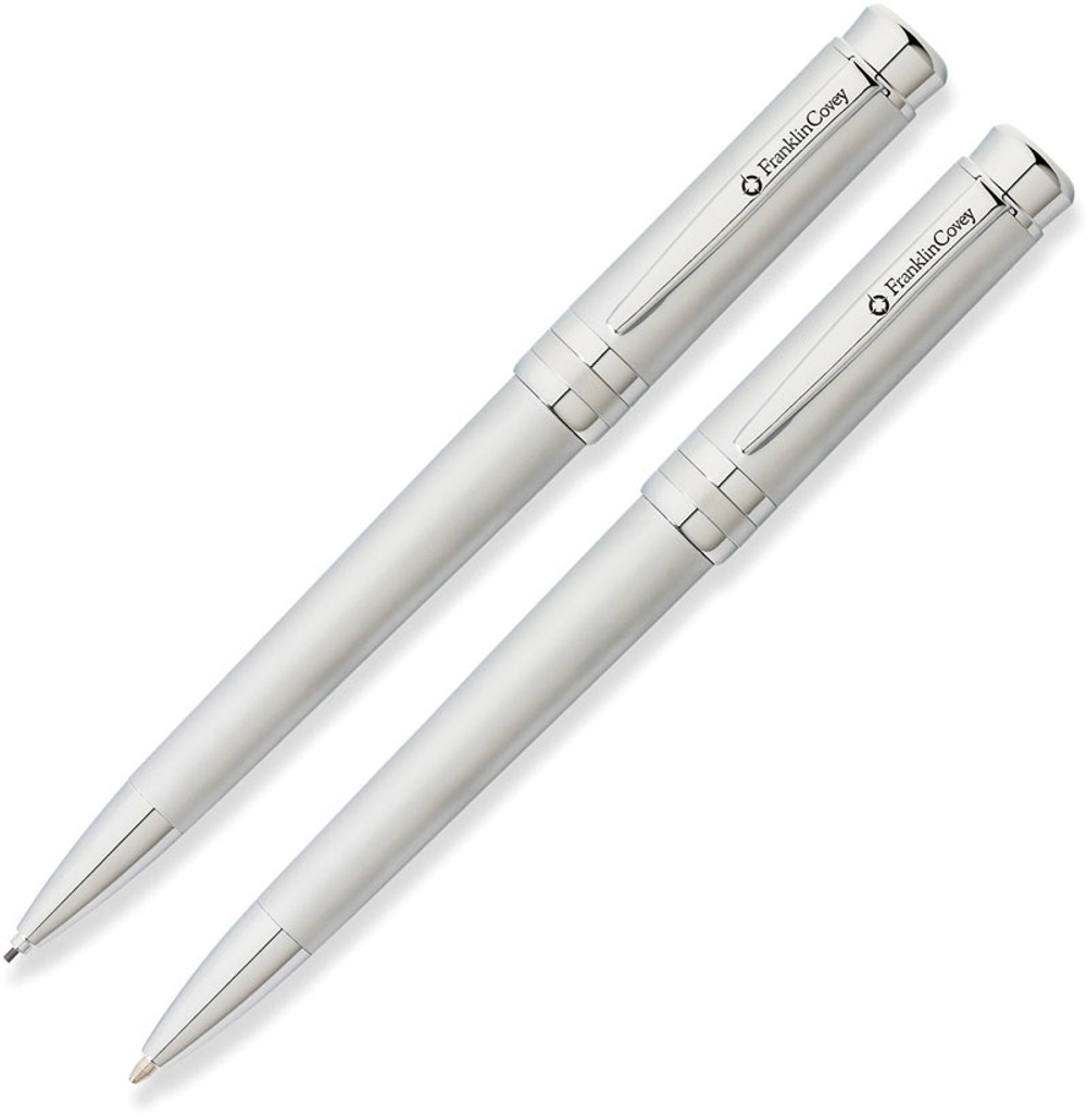 Набор шариковая ручка и карандаш 0.9мм FranklinCovey Freemont FC0031-2 цвет хромовый в подарочной коробке