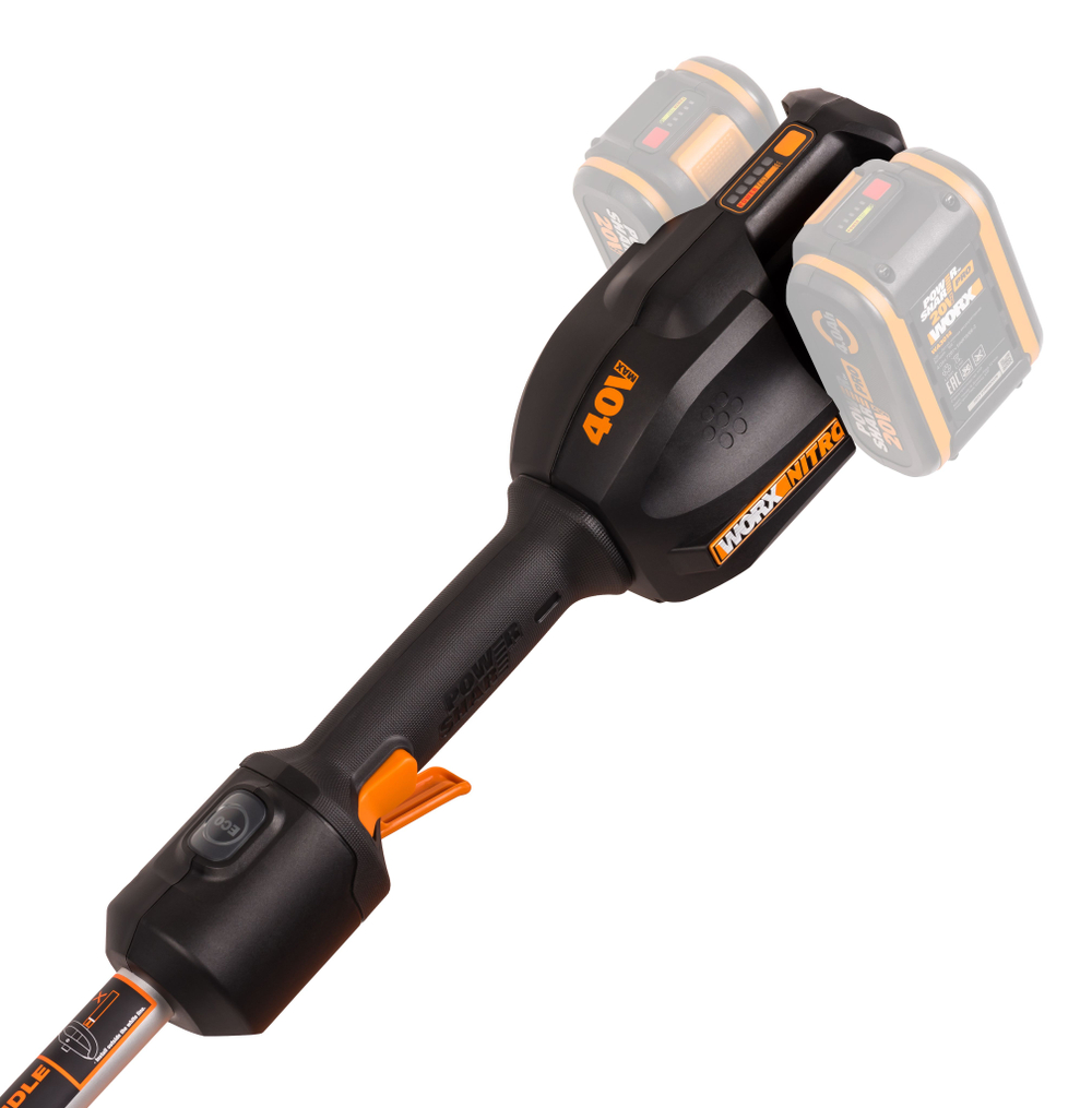 Триммер аккумуляторный бесщёточный WORX WG185E.9 40 В 38 см без АКБ и ЗУ коробка