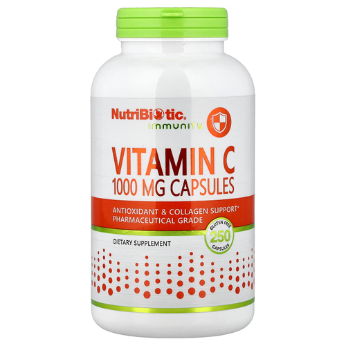 NutriBiotic, Immunity, витамин C, 1000 мг, 250 капсул