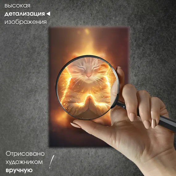 Постер "Кот в медитации"