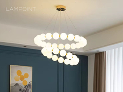 Люстра подвесная светильник светодиодный LED для кухни, гостиной, зала и детской, 60 см