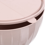 Салатник пластик, кругл, 3 шт, 5,2.8,1.7 л, с крыш, Sugar&Spice Vanilla, SE1871, латте