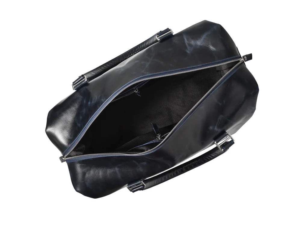 Дорожная сумка из натуральной кожи "Atlas Dark Blue"