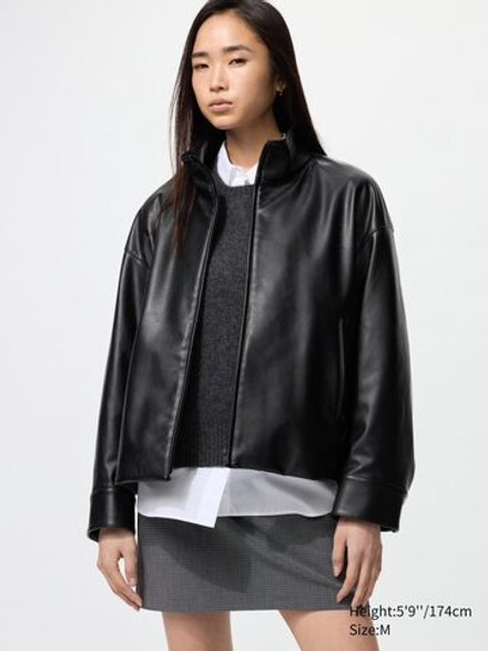 UNIQLO БОМБЕР ОВЕРСАЙЗ, ЧЕРНЫЙ