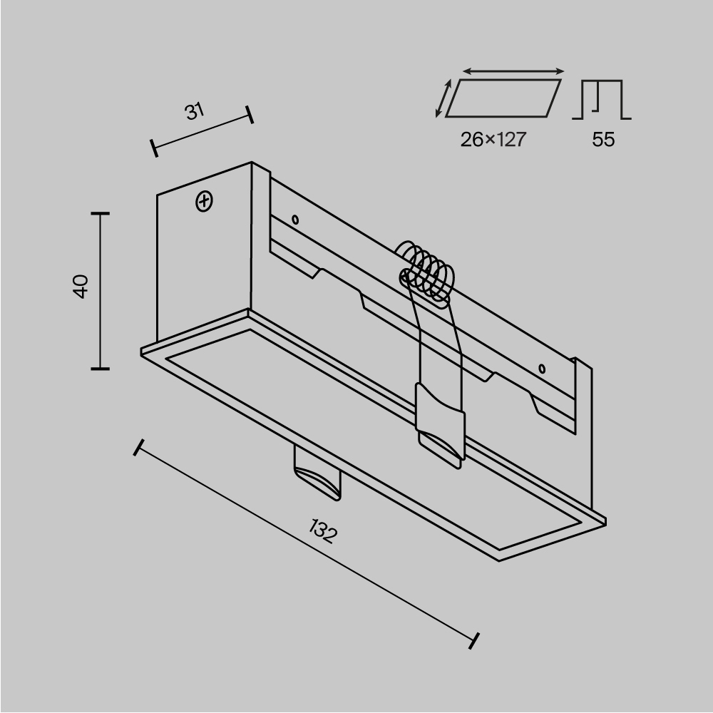 Встраиваемый светодиодный светильник Maytoni Basis DL066-12W3-6K-B