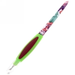 Пилка для ногтей металлическая в пакете «Ультрамарин - Нежные цветы», с триммером, цвет микс, 17,8см