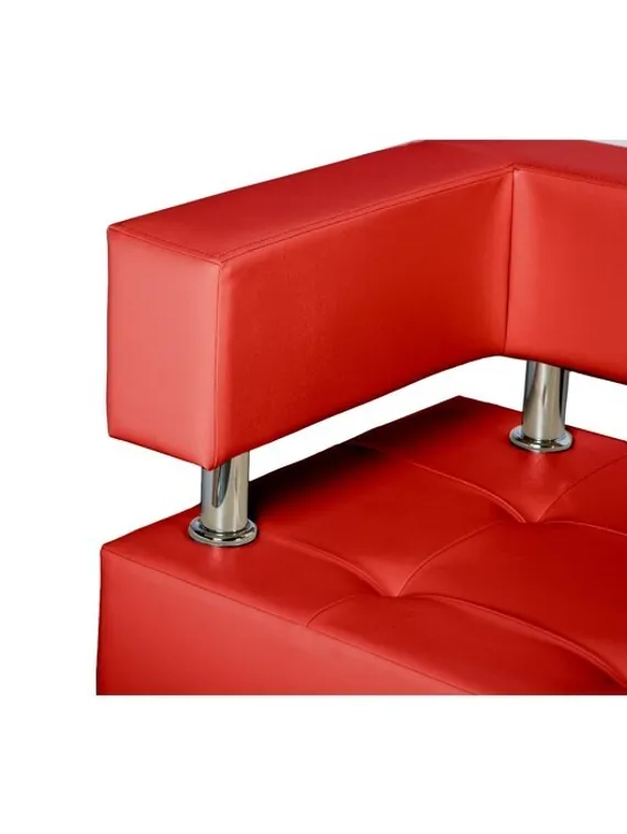 Диван 2-х местный "Борк", красный глянец