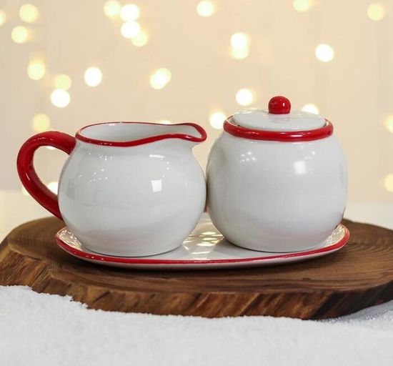 Набор "Снимай сливки", сахарница, молочник