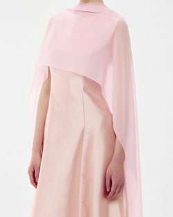 Платье с шарфом розовое