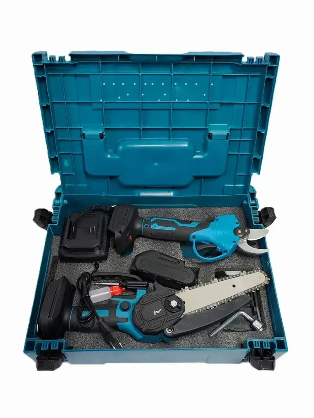 Набор электроинструментов аккумуляторных 2в1 /мини пила цепная, сучкорез, секатор, ножницы садовые