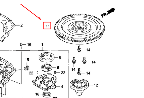 31110-ZY3-000ZA FLYWHEEL ASSY (BLACK)