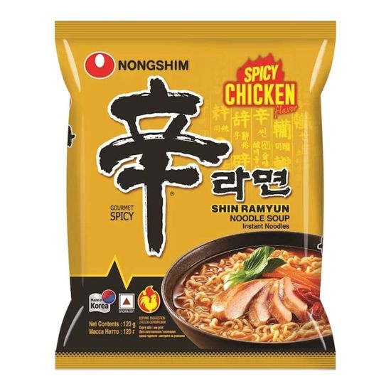 Лапша быстрого приготовления Nongshim со вкусом огненной курочки, 120гр. Корея
