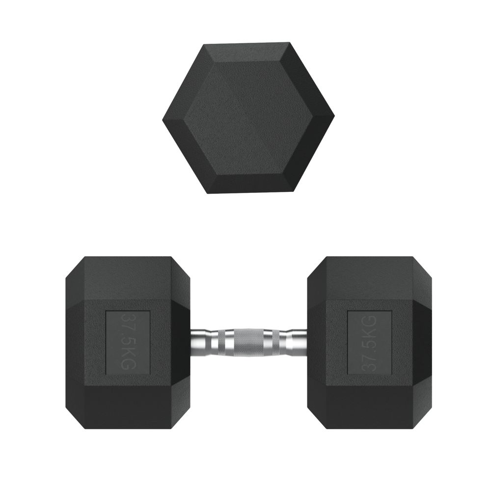 Гантель гексагональная UNIX Fit обрезиненная 37,5 кг / шт.
