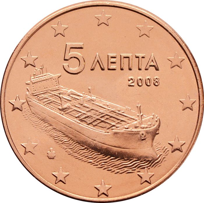 5 евроцентов 2008 Греция (5 euro cent)