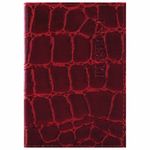 Обложка на паспорт, Brauberg Croc Passport, кожа, крокодил, красная