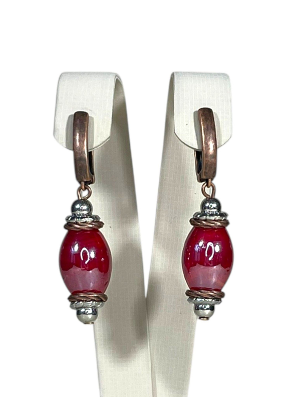 Комплект колье и серьги муранское стекло