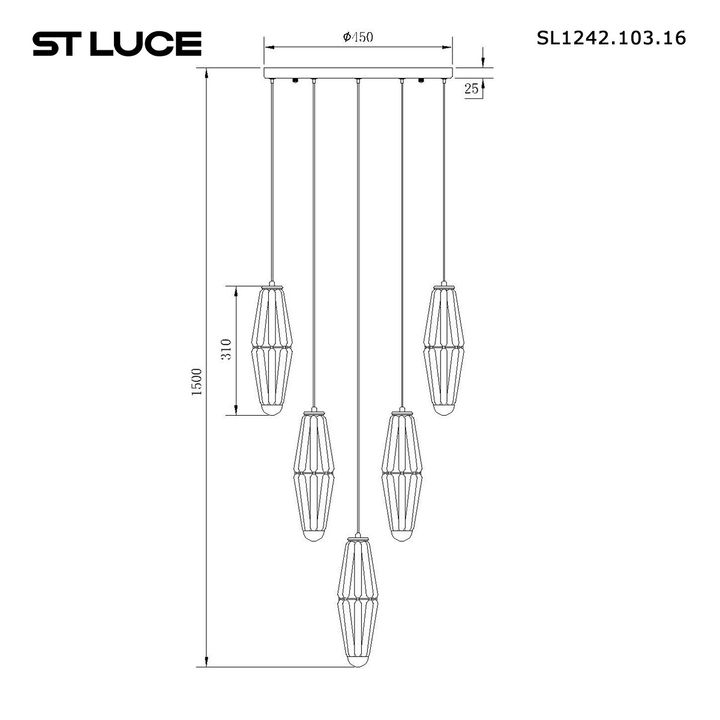 Подвесная люстра ST Luce Ciara SL1242.103.16
