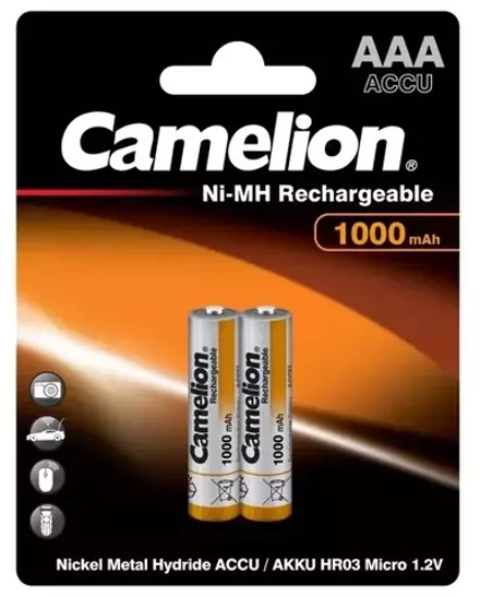 Аккумулятор AAA 1000-мА·ч Camelion (Цена за блистер 2-штуки)