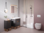 Тумба с раковиной VitrA Sento 80 с 2 ящиками антрацит матовый