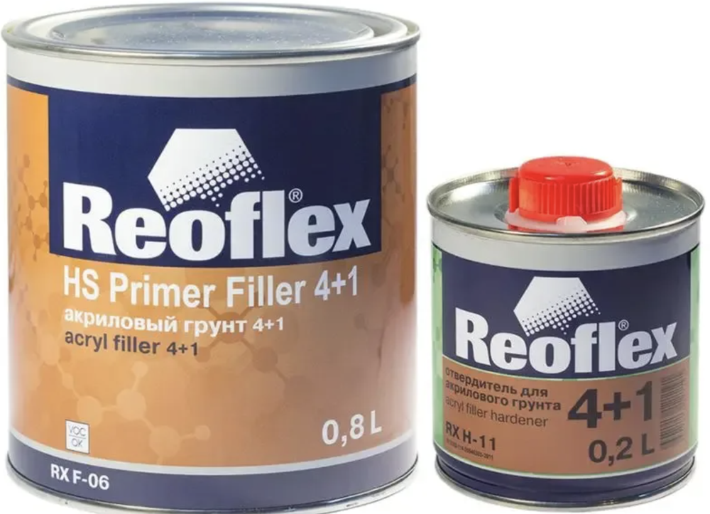 Reoflex Грунт акриловый 4+1 (0,8+0,2л) черный