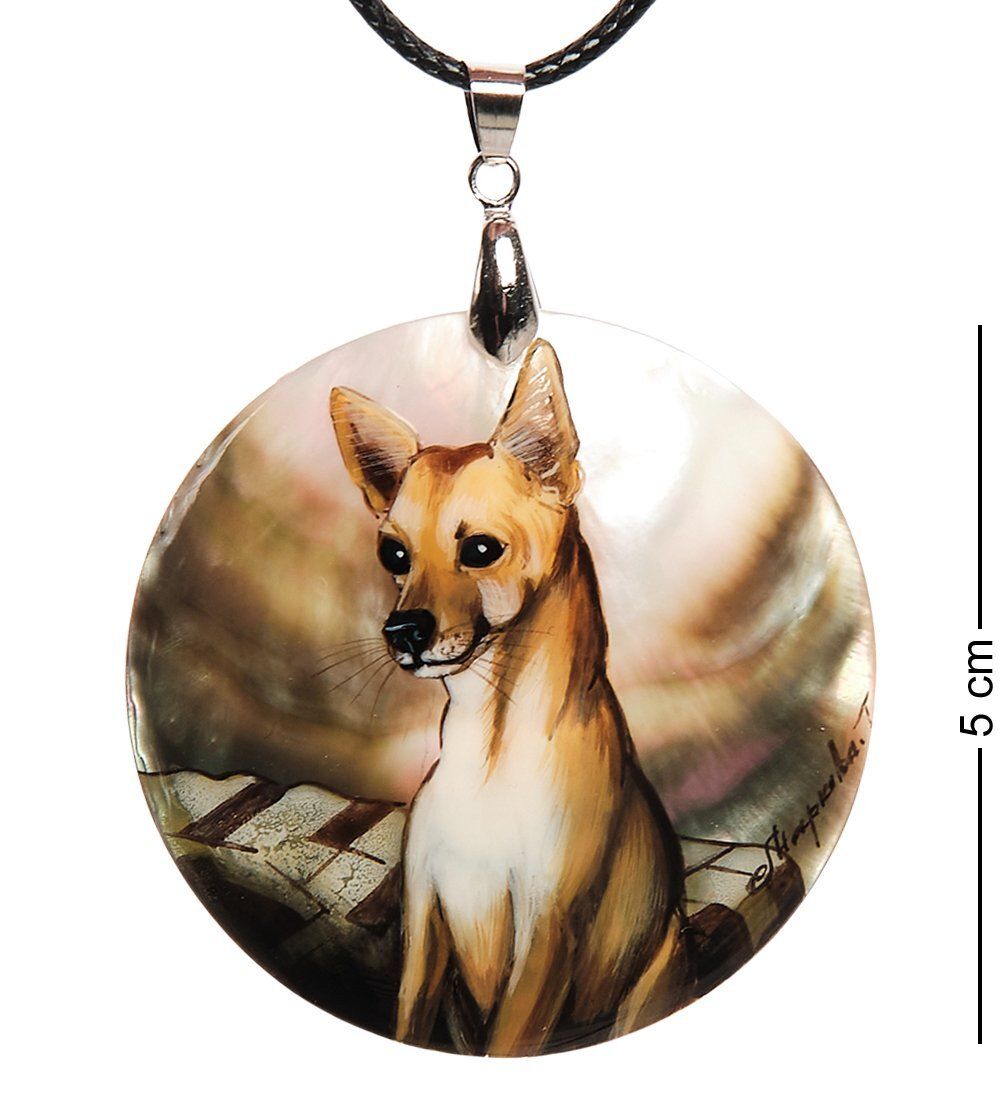 ШК-55/148 Кулон из перламутра «Собака»