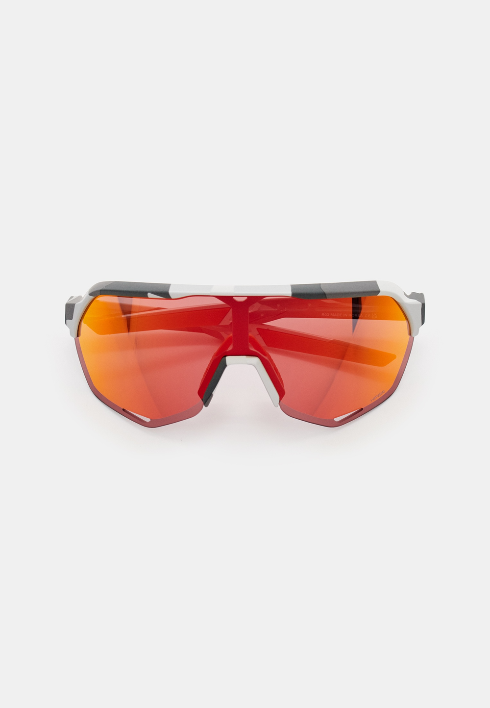 Спортивные очки 100% S2 - Soft Tact Grey Camo - HiPER Red Multilayer Mirror Lens