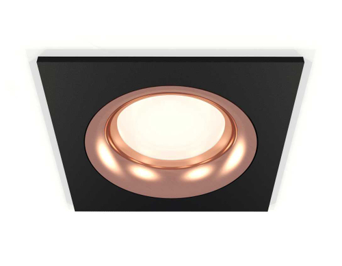 Комплект встраиваемого светильника Ambrella light Techno Spot XC7632006 SBK/PPG черный песок/золото розовое полированное (C7632, N7015)