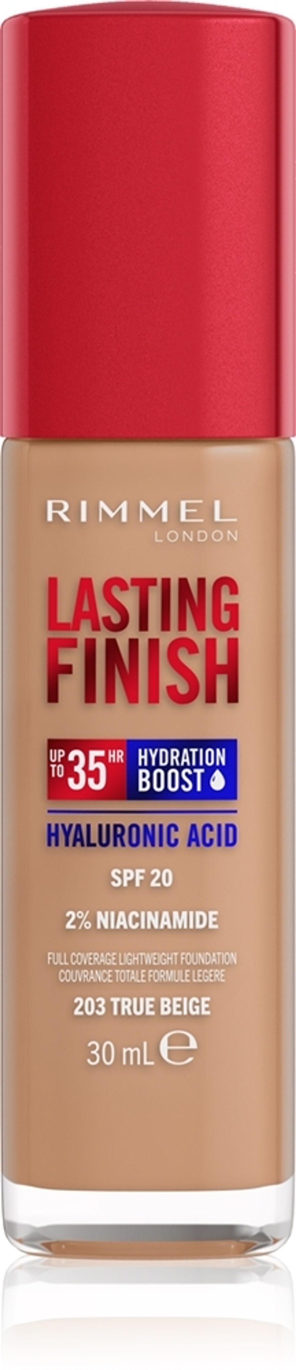 Rimmel Lasting Finish 35H Hydration Boost - Увлажняющий тональный крем SPF 20, 30 ml