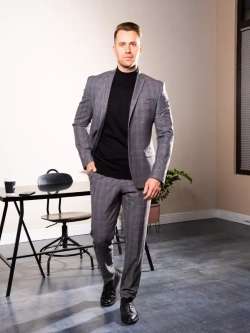 Джемпер Турция тонкий теплый с горлом