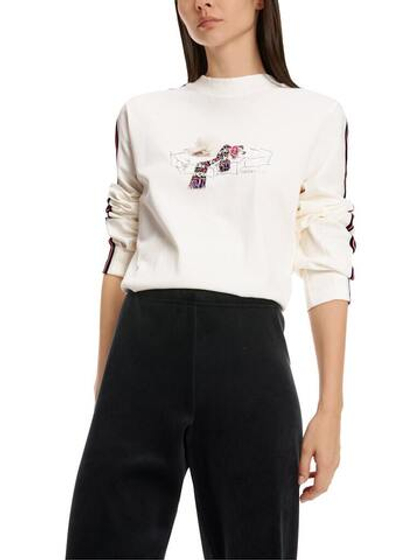 Marc Cain Джемпер из хлопка в рубчик