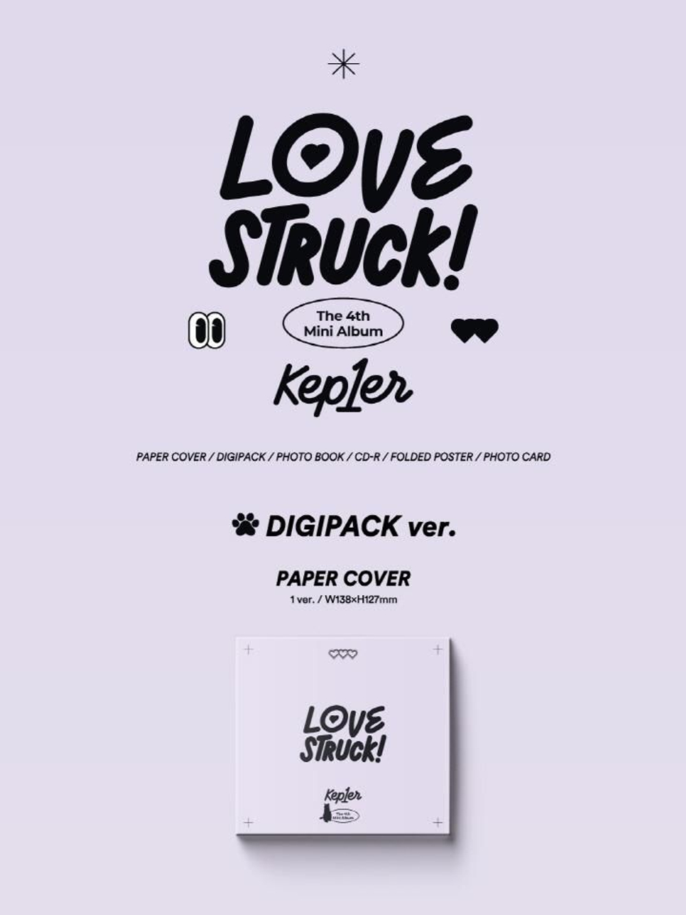 Альбом Kep1er - LOVESTRUCK! 4th Mini Album DIGIPACK Version