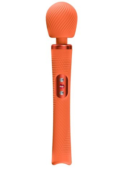 Оранжевый жезловый вибромассажер Vim Vibrating Wand - 31,3 см. (Цвет: оранжевый)