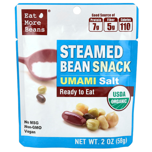 Eat More Beans, снек из бобовых, с солью умами, 58 г (2 унции)