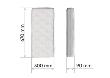 Матрас дополнитель для кроватки KIDI Soft до 173 см, 9 см