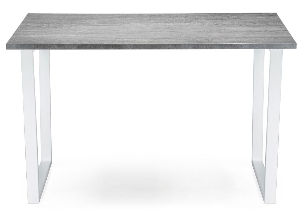 Стол Лота Лофт 140х80х75 25 мм бетон / белый матовый