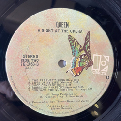 Винтажная виниловая пластинка LP Queen A Night At The Opera (США 1975) Bohemian Rhapsody
