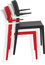 Кресло пластиковое Siesta Contract Plus, красный