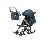 Санки-КОЛЯСКА J1 Joy every day с котятами синий