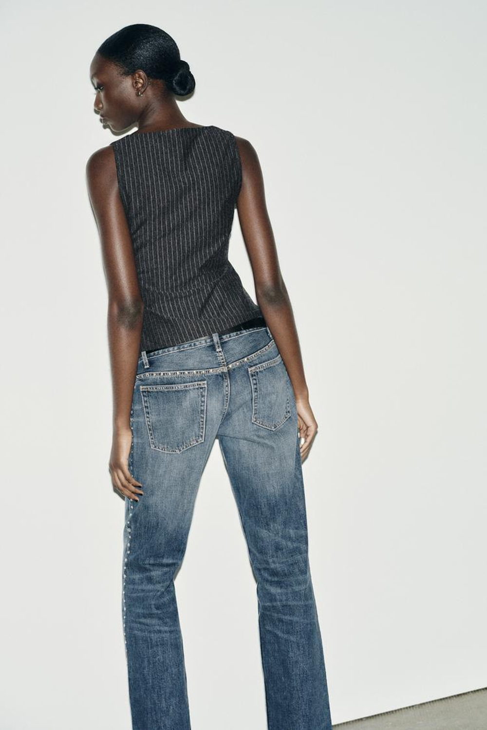 ZARA ТОП-ЖИЛЕТ В ТОНКУЮ ПОЛОСКУ, ПОЛОСКИ