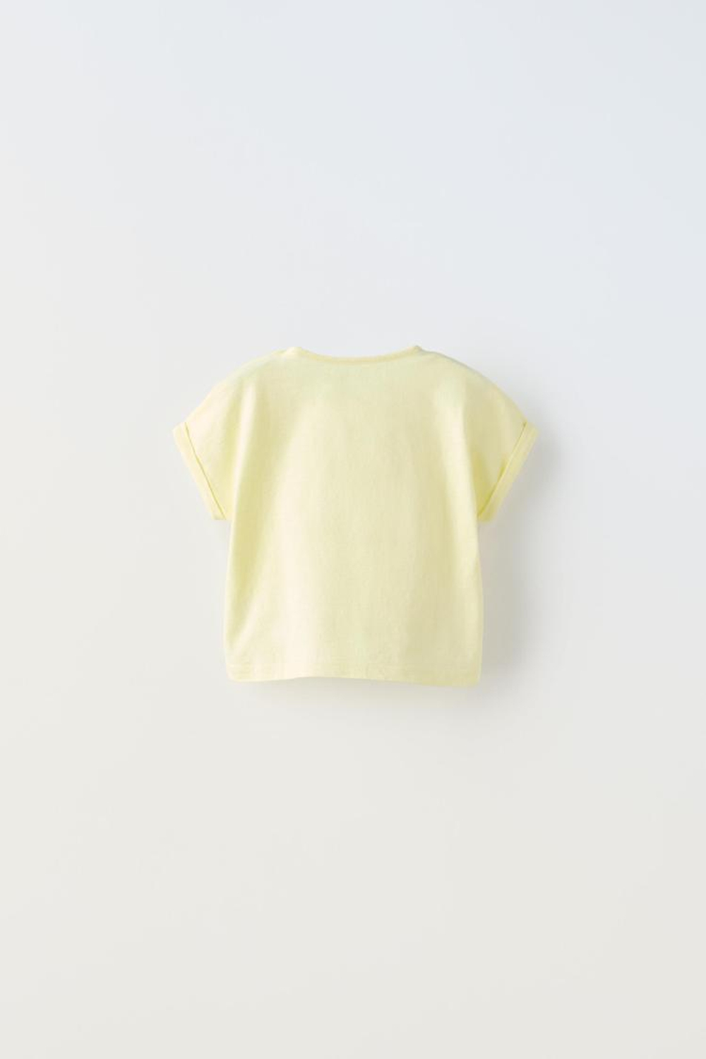 ZARA ФУТБОЛКА С ПУГОВИЦАМИ, ЖЕЛТЫЙ