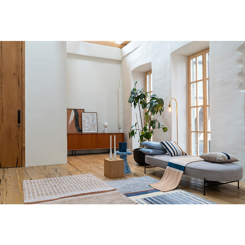 Ковер из хлопка с рисунком tulip garden бежевого цвета из коллекции terra, 120х180 см