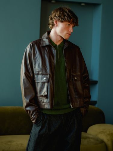 Зеленый джемпер LAINE с воротником-поло на молнии