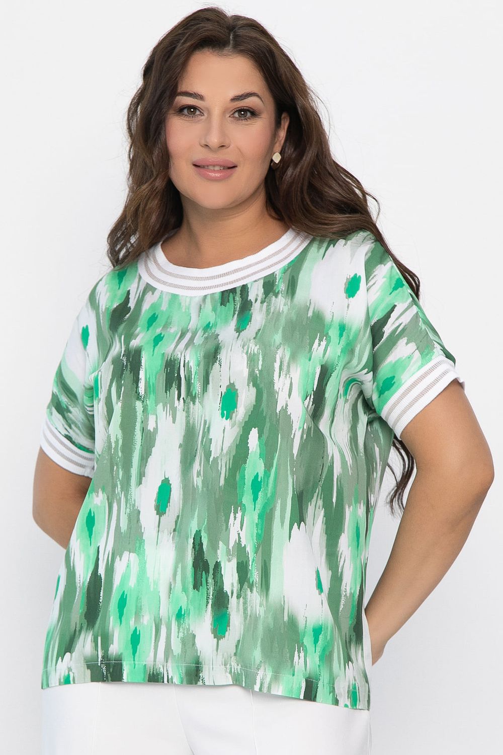 Блуза Лаванда (зеленая) Б13865-1М LT Collection