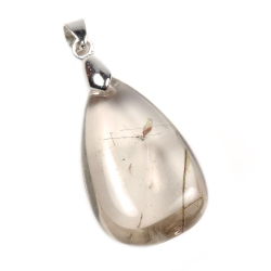 Кулон "Капля" раухтопаз-волосатик