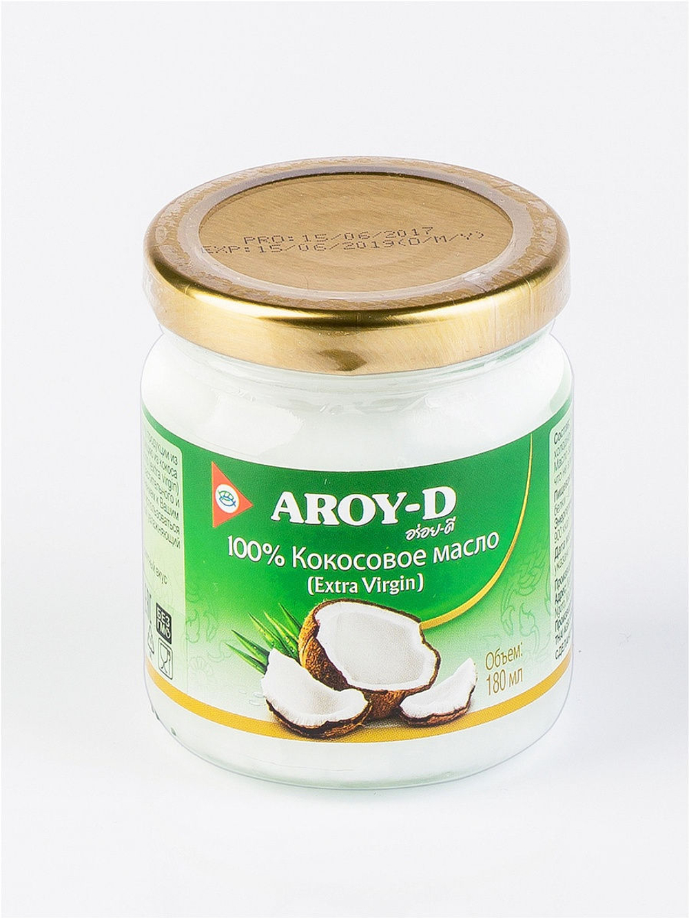 Масло Кокосовое Aroy-D Extra Virgin 100% 180 мл
