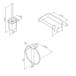 Набор аксессуаров для ванной AM.PM Inspire V2.0 AK50T1103B Черный матовый