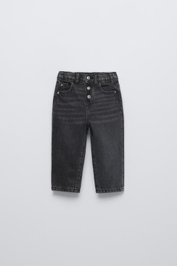 ZARA ДЖИНСЫ MOM FIT, ЧЕРНЫЙ