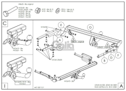 Фаркоп оцинкованный Galia L027C для LEXUS NX 300H, NX 300 2014-(паспорт и сертификат в комплекте)(без электрики)