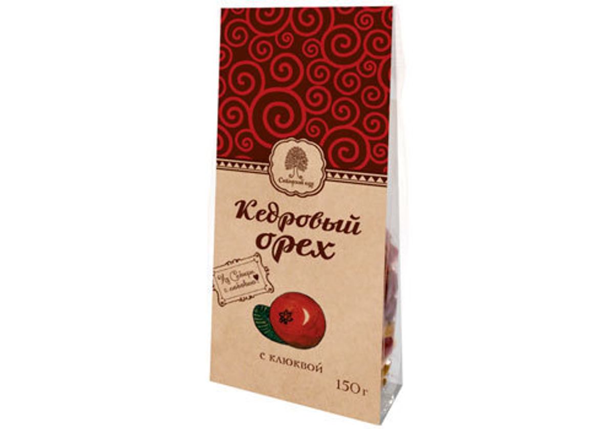 Кедровые орехи с клюквой вяленой, 150г