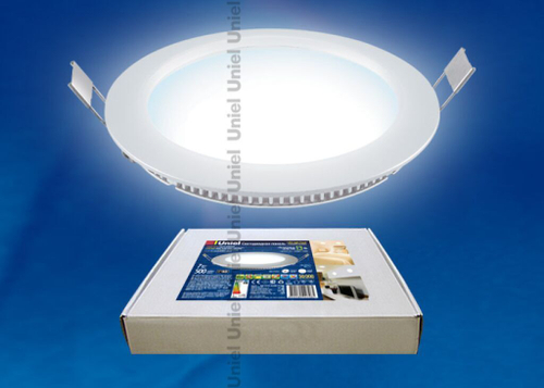 ULP-R150-07/DW WHITE Светильник светодиодный потолочный встраиваемый «Uniel». Ультратонкий. Диаметр ￠150*16mm. Цвет корпуса белый. Цвет свечения дневн